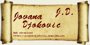 Jovana Đoković vizit kartica